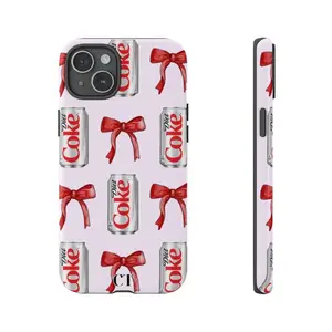 Diet Coke Phone Case, Diet Coke Coquette Phone Case, Diet Coke Gifts, Diet Coke Lover, Phone Cases Phone Cover Hard Case Tough 2-piece Phone Case