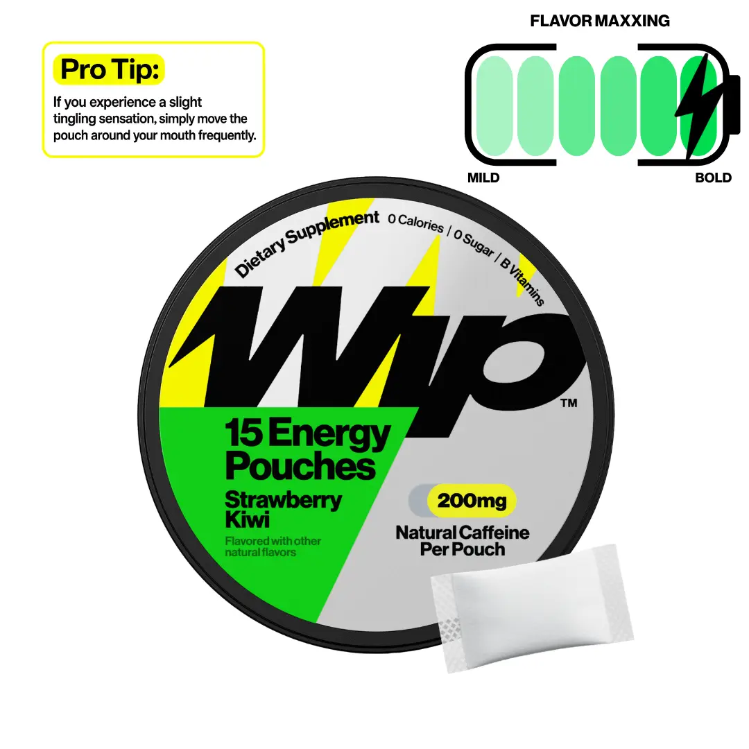Wip Caffeine Pouches | 200mg Per Pouch | 15 Pouches Per Can