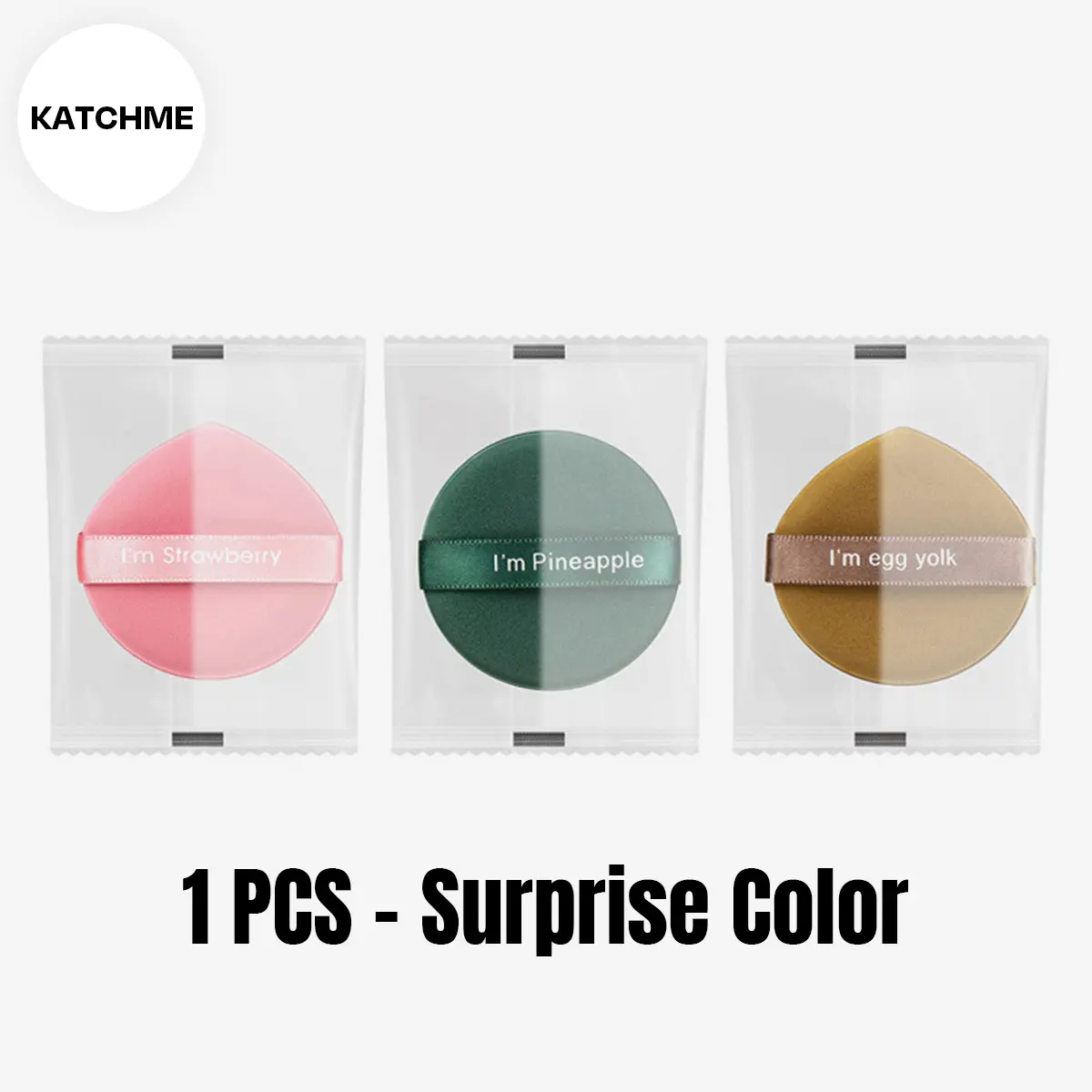 KatchMe Gift:Soft Double-Sided Cosmetic Puff(Surprise Color) 1 PCS, Wet & Dry Makeup Sponge (4)
