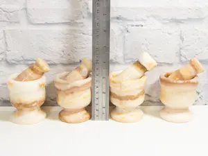 White Onyx Mortar and Pestle- Mini Kitchen Seasoning