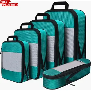 Ultimate Compression Packing Cubes Set – 5 Lightweight Travel Organizers for Effortless Packing and Space-Saving Solutions