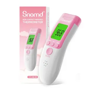 Digital Non-Contact Infrared Forehead Thermometer for Adults, Kids, and Baby, 3-in-1 Medical Grade Thermometer with Fever Indicator, Instant Reading, Backlit LCD Display