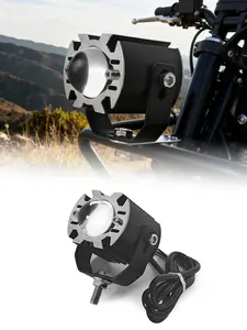 20W LED Spot Light for Motorcycle/ATV - 12-60V Wide Voltage, Dual Color Temperature (Yellow/White), High/Low Beam with Strobe Warning, IP68 Waterproof, Super Focusing Lens