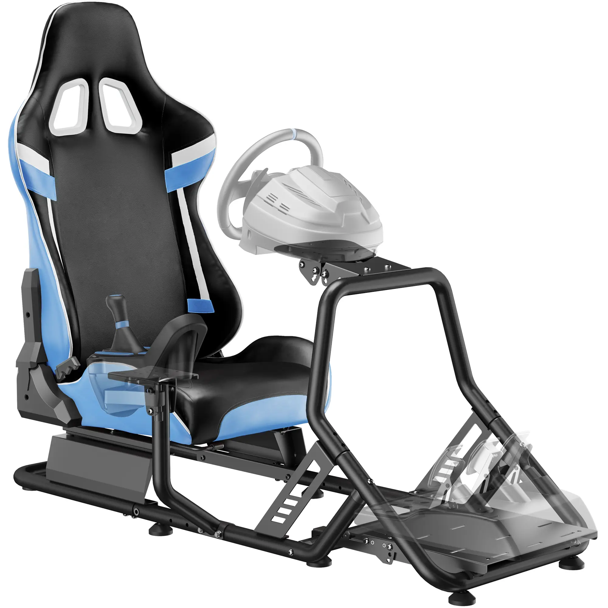 ARES WING Gaming Chair - PU Leather Racing Wheel Stand with Seat, Tidy & Easy Setup, Compatible with Formula/GT Configurations, Fanatec, Thrustmaster, Logitech, Moza for PS5, PS4, Xbox, PC, Sturdy tiktokshopbacktoschool