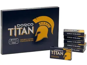 DORCO Titan 100 Double Edge Razor Blades, BLUE