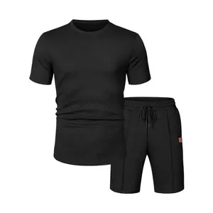 Dokotoo Men Mens Short Sets 2 Piece Outfits Summer Casual T-Shirts and Shorts Tracksuit Sets with Pockets Menswear Shortsleeve Crewneck Clothes Formal Fathersdaygift Gamis