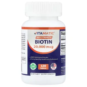 Vitamatic Biotin With Hydrolyzed Keratin, 120 Tablets