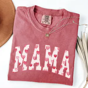 Mama Valentine Comfort® Colors Shirt, Valentine Mom Shirt, Mama Heart Shirt, First Time Mom Gift, New Mom Gift