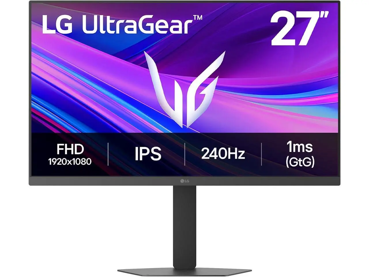 LG UltraGear 27 inch Full HD 240Hz IPS AMD FreeSync Premium & G-Sync Compatible 1ms Gaming Computer Monitor with Height Adjustable, Swivel, Pivot & Tilt Stand 27G440A-B