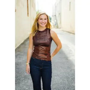 The Charleston Tank in Chocolate-FINAL SALE-