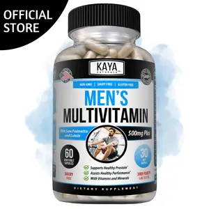 Kaya Naturals Multivitamin for Men - Men's Prostate Multivitamin - Multi Mineral Daily Supplement - Pills for Men - Supports Healthy Prostate - Vitaminas para Hombres - 60 Veggie Capsules