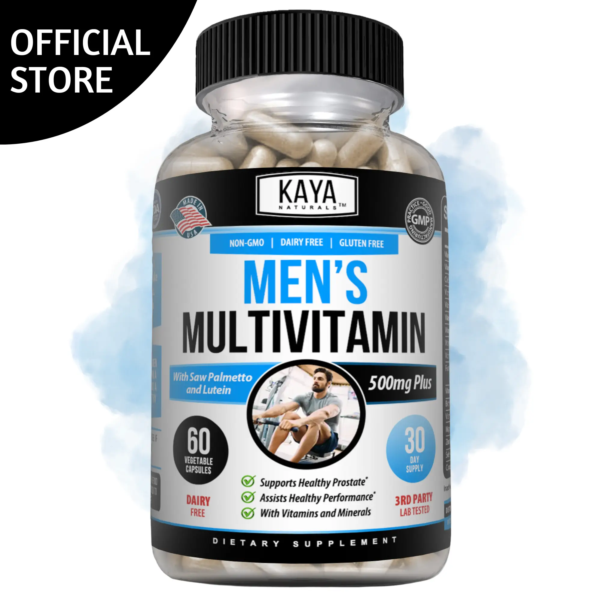 Kaya Naturals Multivitamin for Men - Men's Prostate Multivitamin - Multi Mineral Daily Supplement - Pills for Men - Supports Healthy Prostate - Vitami