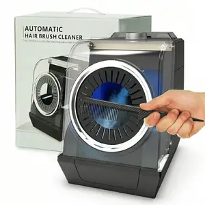 EasyinBeauty Automatic Hair Brush Cleaner, Electric Ultrasonic Mist & Infrared Sensor Cleaning Machine for All Brushes, Professional Salon Hygiene Tool - Black