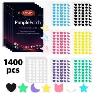 1400 Pack Cute Star-Shaped Pimple Patches for Face, Hydrocolloid Acne Cover with Tea Tree Oil, Effective Absorption & Protection, Facial Patches