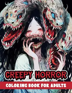 Creepy Horror Coloring Book for Adults: A Terrifying Collection of Scary, Gory, Abnormality Dark Fantasy for Adults and Teens