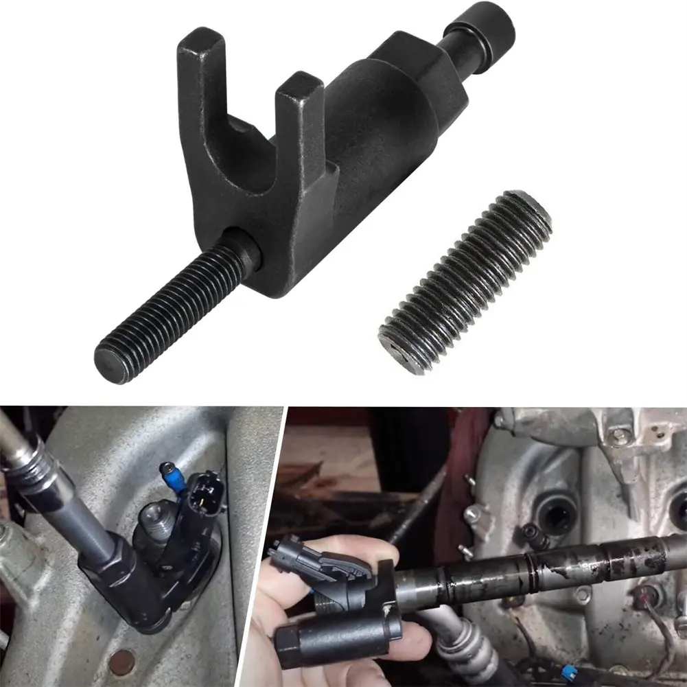 3Pcs Alloy Steel Bolt Car Fuel Injector Dismount Puller Tool Kit - Black Coated, Damage-Free, Injector-Safe, Cost-Effective Alternative, QP91 Series Vehicle-Specific Fit for 2011-2018 Ford 6.7L 3418 Engine Fuel Removal Without Damaging