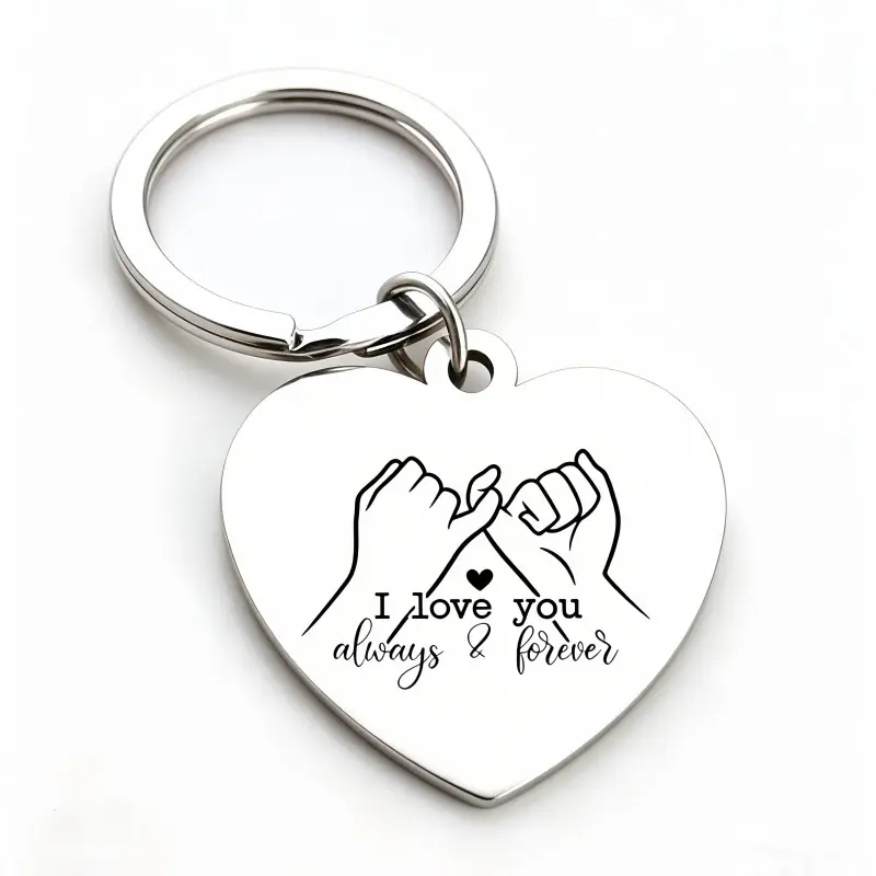 Heart Shaped , Fashionable Letter Pattern  for Women & Men, Trendy All-match & Exquisite  for Birthday Gift, Personalized Heart Tag daughter Cute Black Cat son charm ideal couple mom anniversary wedding Christmas Themed Labubu Doll Outfit Set drive safe