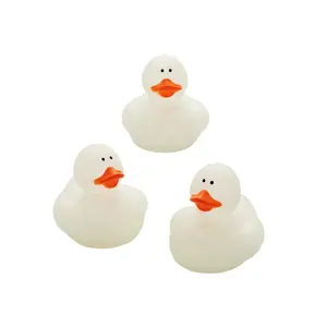 2" x 2" Glow-in-the-Dark Vinyl Rubber Ducks - 12 Pc.