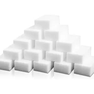 Magic Sponge Eraser 100 Pack Extra Thick and Long Lasting Melamine Sponges in Bulk - Multi Surface Power Scrubber Foam Cleaning Pads - Bathtub, Floor, Baseboard, Bathroom, Wall Cleaner
