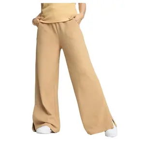 PUMA Womens Her Comfort High Waist Straight Pants Casual - Beige