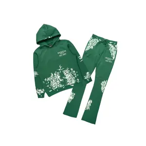Filip Green Hoodie/Stacked Pant Track Set