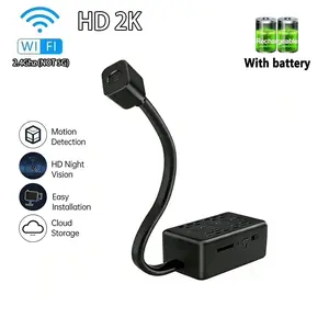 Smart Net Camera HD 2K V380 Pro Smart Camera HD Wireless Wifi Camera Motion Detection Camera Night Vision Camera Large Capacity Battery 2000mAh USB Portable Home Security Camcorder Wireless Security Cameras V11