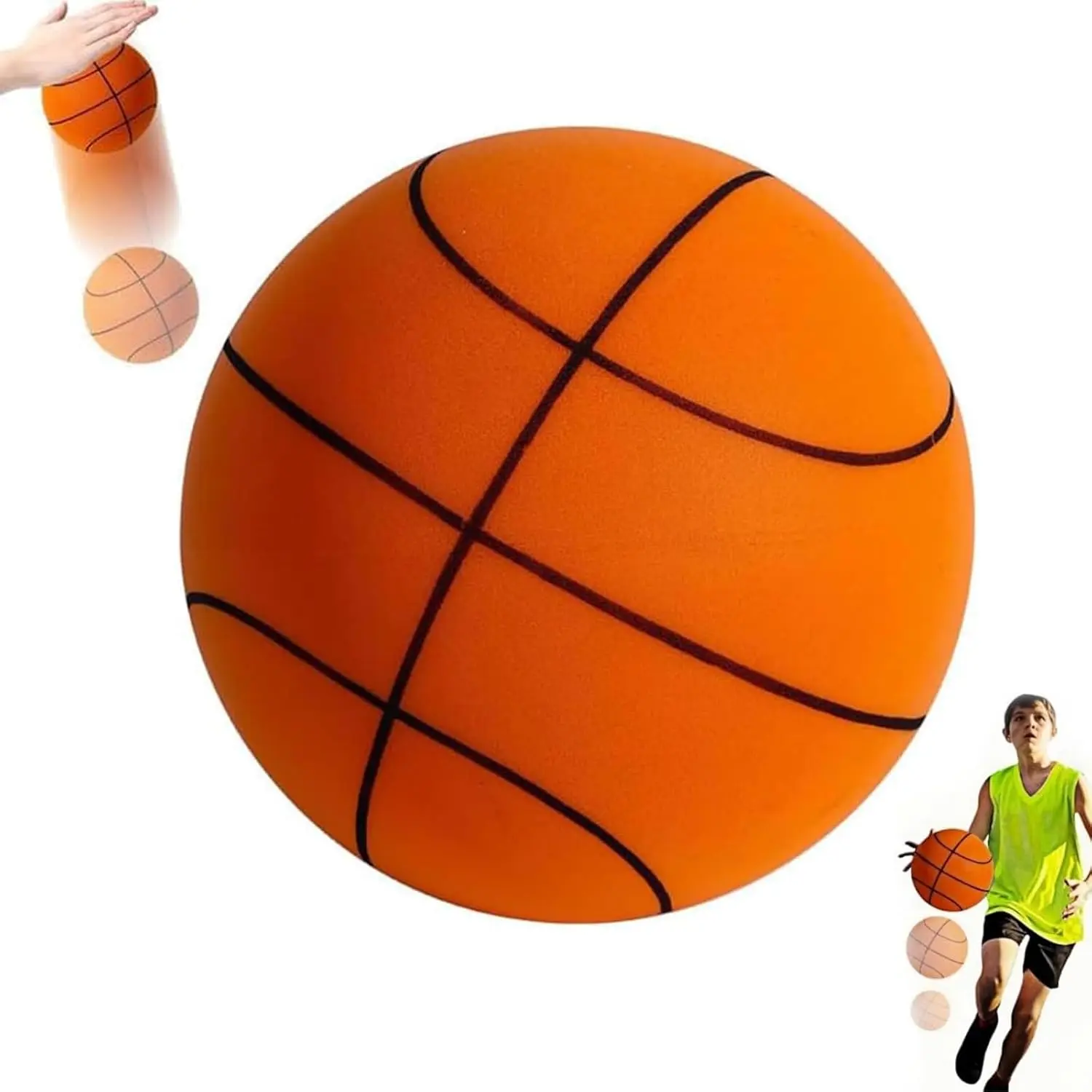Ultra-Quiet Basketball, Ideal Holiday Gift, Durable Design, Easy Maintenance, Suitable for Indoor and Outdoor Use (size 5, 8.3 Inches), Indoor Silent Basketball, Noiseless Basketball, Low Noise Basketball