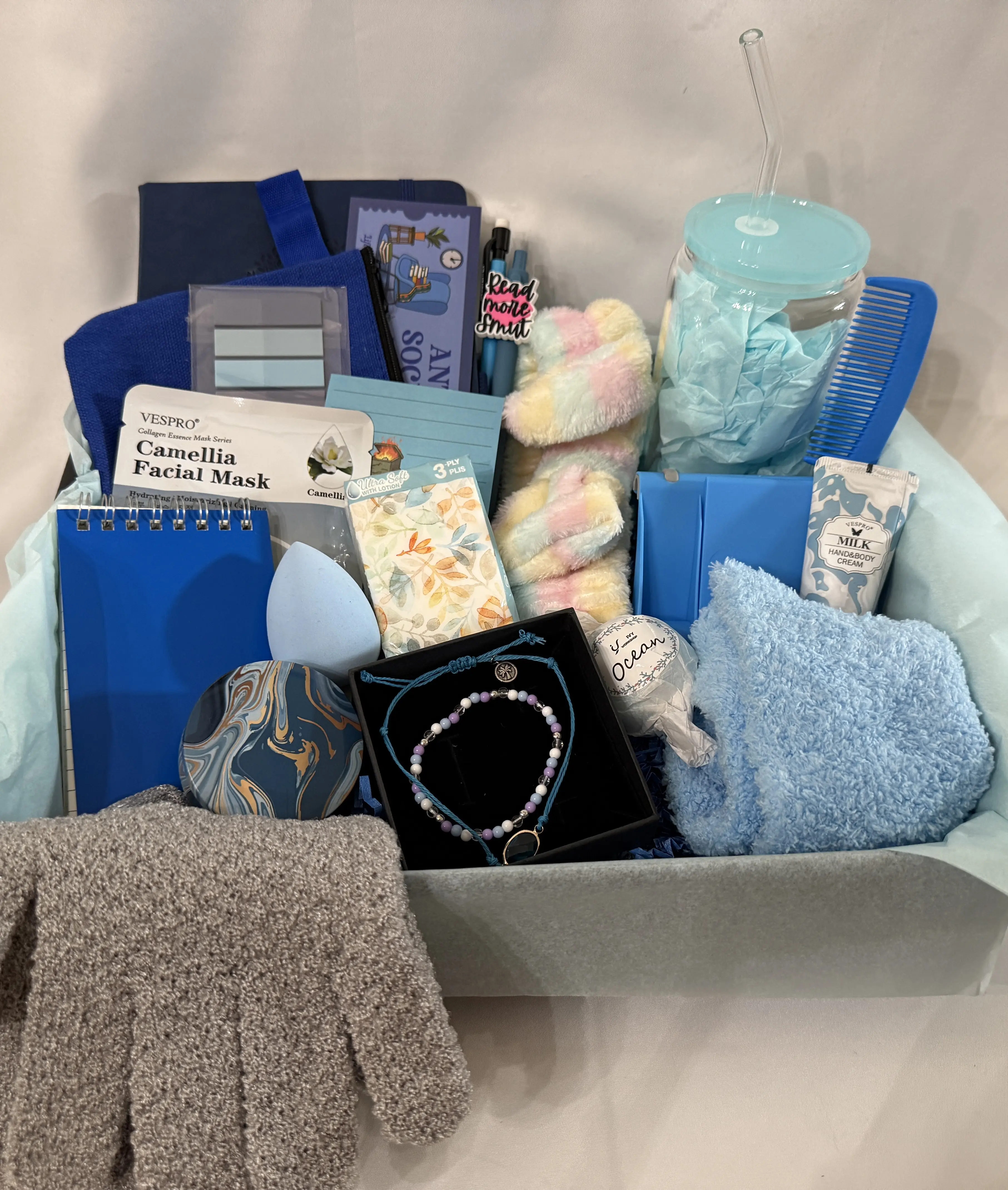 Her box gifts blue skies