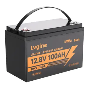 12V/24V/48V 100Ah LiFePO4 Battery | 12.8V/25.6V/51.2V Deep Cycle Lithium Battery with Smart BMS, Perfect for RV, Solar, Marine, Off-Grid, and Backup Power Systems