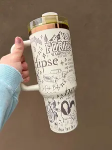 Twilight 40oz Engraved Tumbler | Vampire Wolf Design