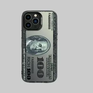 Trendy Millionaire Mindset Banknote Graphic Wealth Aesthetic Phone Case.