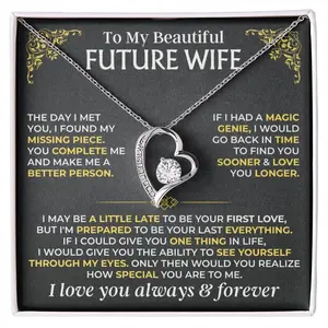To My Beautiful Future Wife - Forever Love Gift Set - Ss516 Forever Love Necklace
