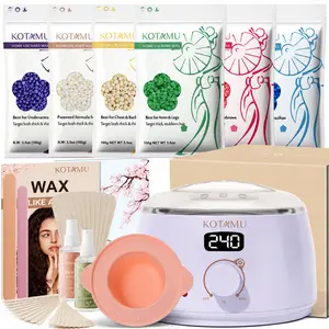 KOTAMU Hair Removal Kit for Men and Women -Max Professional Comfort Home Use Cosmetic Kit.Ideal for Face Eyebrow Arm Legs Armpit &Sensitive Skin. Underarm Wax Body Care