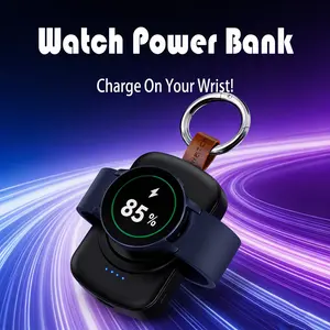Portable Watch Charger for Apple Watch Series 9, Magnetic Iwatch Charger 1800mah, Mini Compact Power Bank Keychain Fast Charging