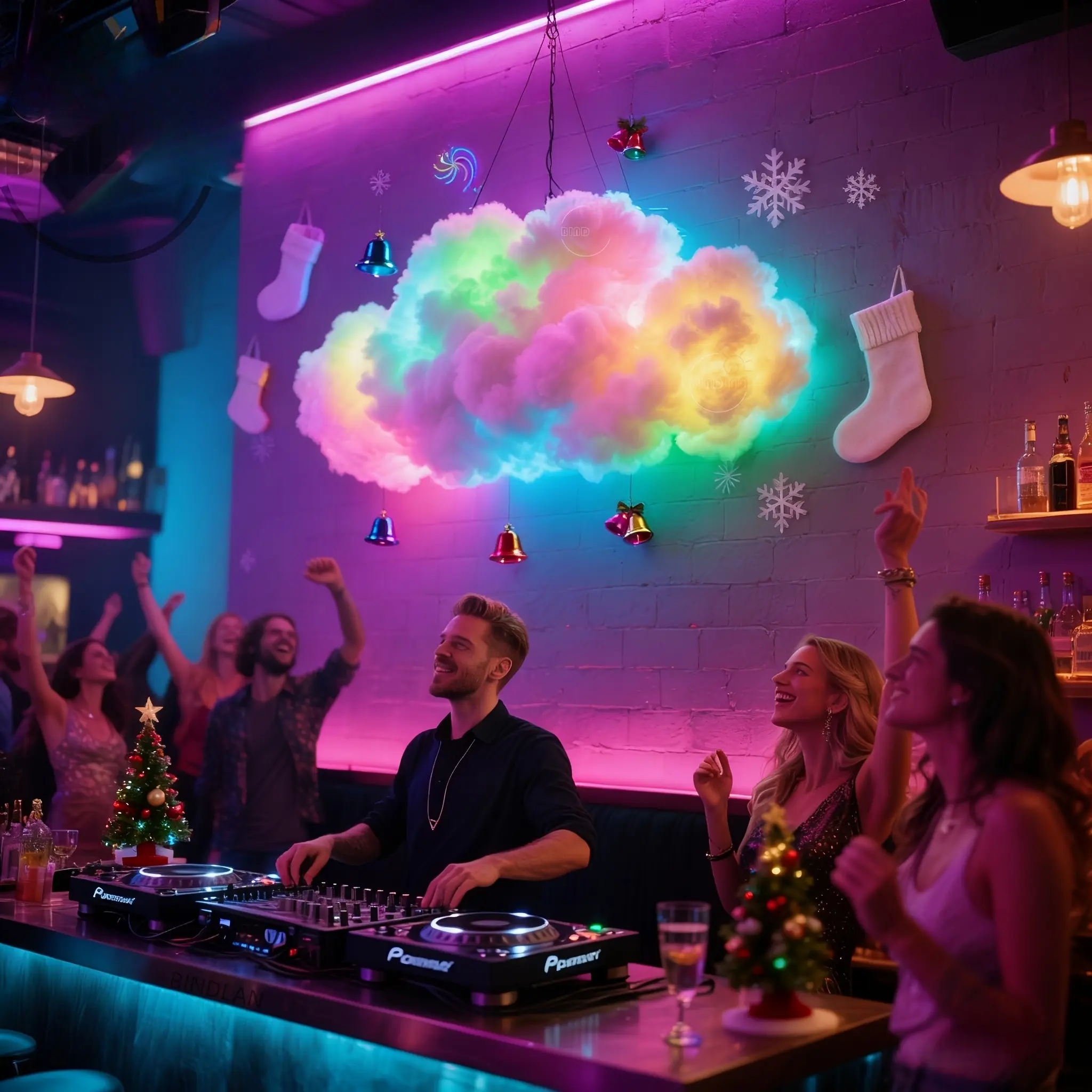 3D Big Cloud lightning Light Music Sync Multicolor Night light Changing Strip Light Remote APP NO DIY Coolest Decor Home Bedroom
