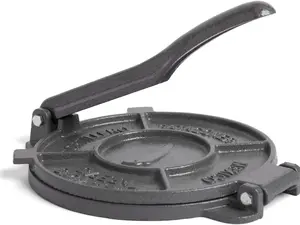 Tortilla Press – 8 Inch Cast Iron Quesadilla Maker – Heavy Duty Empanada Maker Press – Cast Iron Tortilla Maker for Kitchen, Home Use