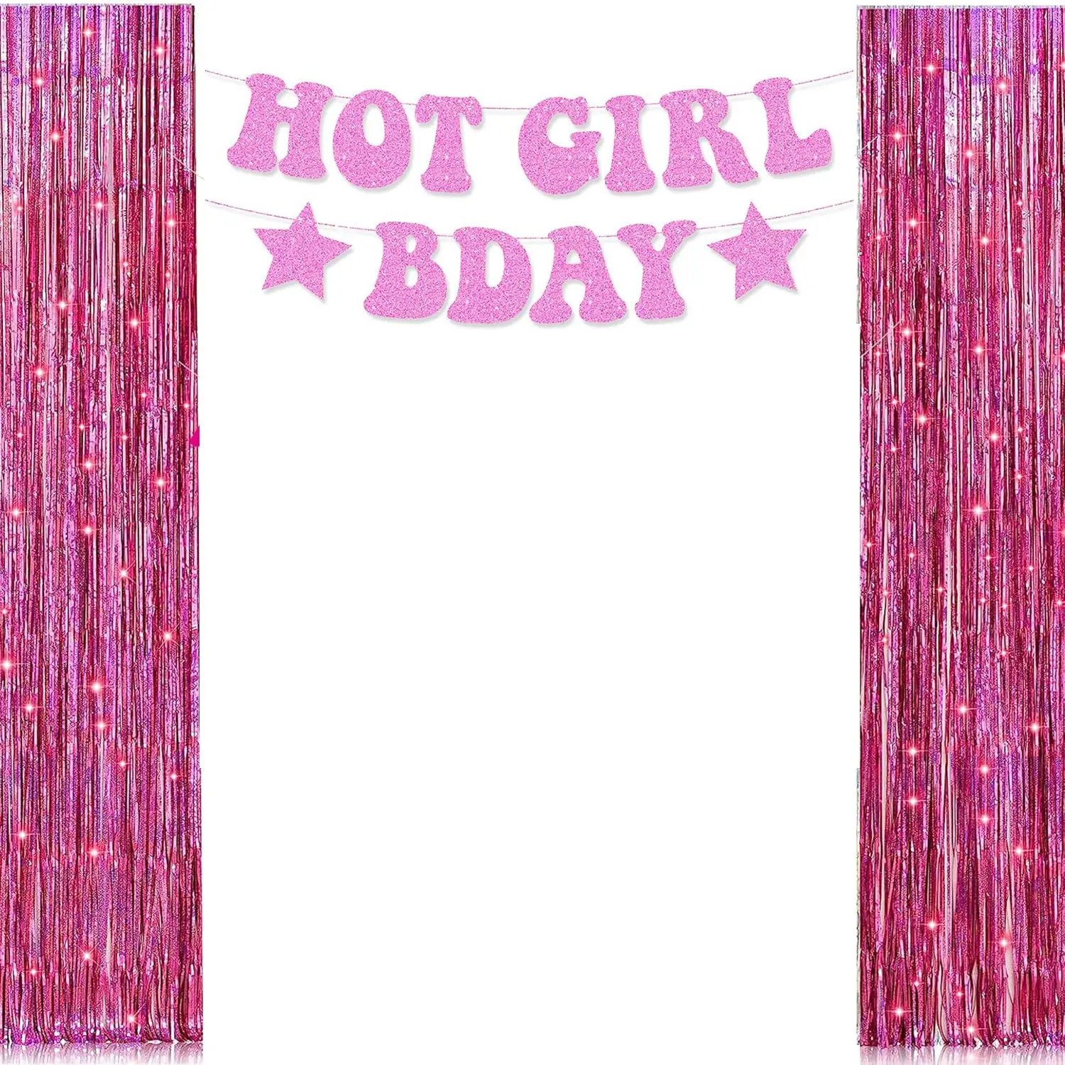 Hot Girl Bday Banner Hot Pink Bachelorette Party Decorations for Girl Themed Birthday
