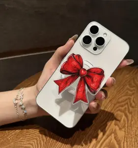 Coquette Red Bow Magsafe Phone Grip, Magnetic Phone Holder & Kickstand, Gift for Her