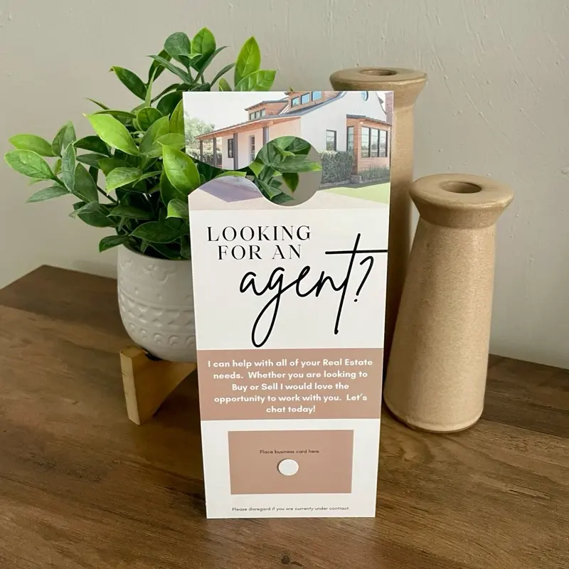 Set of 20 - Looking for an AGENT - Real Estate Door Hangers