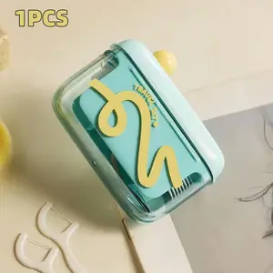 Dopamine  Floss Dispenser - - Portable Automatic Pop-up Mini Storage Case for Home and Travel Oral Care Supplies