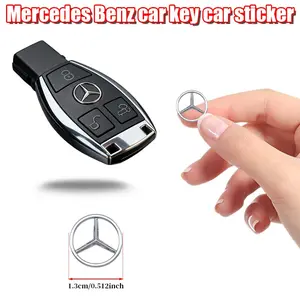 Car Key Decoration Sticker, Custom Replacement Emblem, Remote Control Key Button Beauty Patch, Easy Install Small Accessory for Mercedes Benz AMG E S C A B Class GLE GLS CLS GLC CLA GLA GLK GLB W205 W221 W177