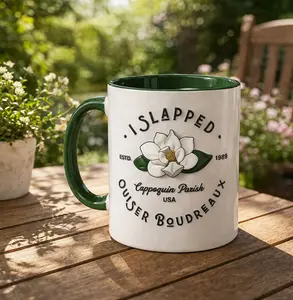 3D Embossed Mug Both Sides For Mother's Day Gift, I Slapped Ouiser Boudreaux Coffe Mug, Gift for Mom Grandma Mama