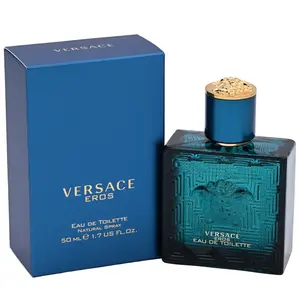 Gianni Versace Eros Men's Eau de Toilette (EDT) Perfume - 1.7 oz, New in Box, Luxury, Intense, Lemon, Powerful Perfumes, Seductive, Cedarwood Scented Fragrance with Patchouli for Confidence, Men's Beauty & Personal Care Fragrance