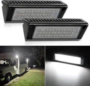 Nilight RV Exterior Light 2PCS 9 Inch Porch Lights White Beam 12V 24V LED Scene Cargo Lighting Black Aluminum Housing for RV Trailers Travel Campers 5th Wheels Motorhome SUV Truck  dealsforyoudays