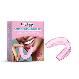 Oralhoe Pink Nighttime Teeth Grinding Guard Anti-Snore Bite Guard Protects Teeth with Silicone for Comfortable Night Use