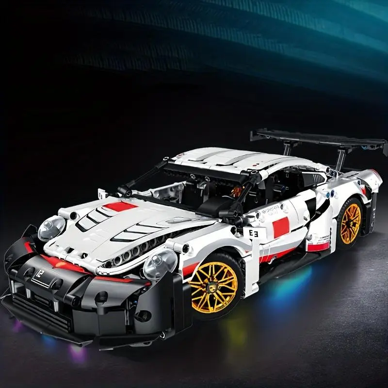 911rsr Super Racing Car Building Block Set, High-Fidelity Sports Car Model, Adult Assembly, Collectible Toy, Detailed Design, Race Car Model, Collectible Construction Set, Building Blocks Model