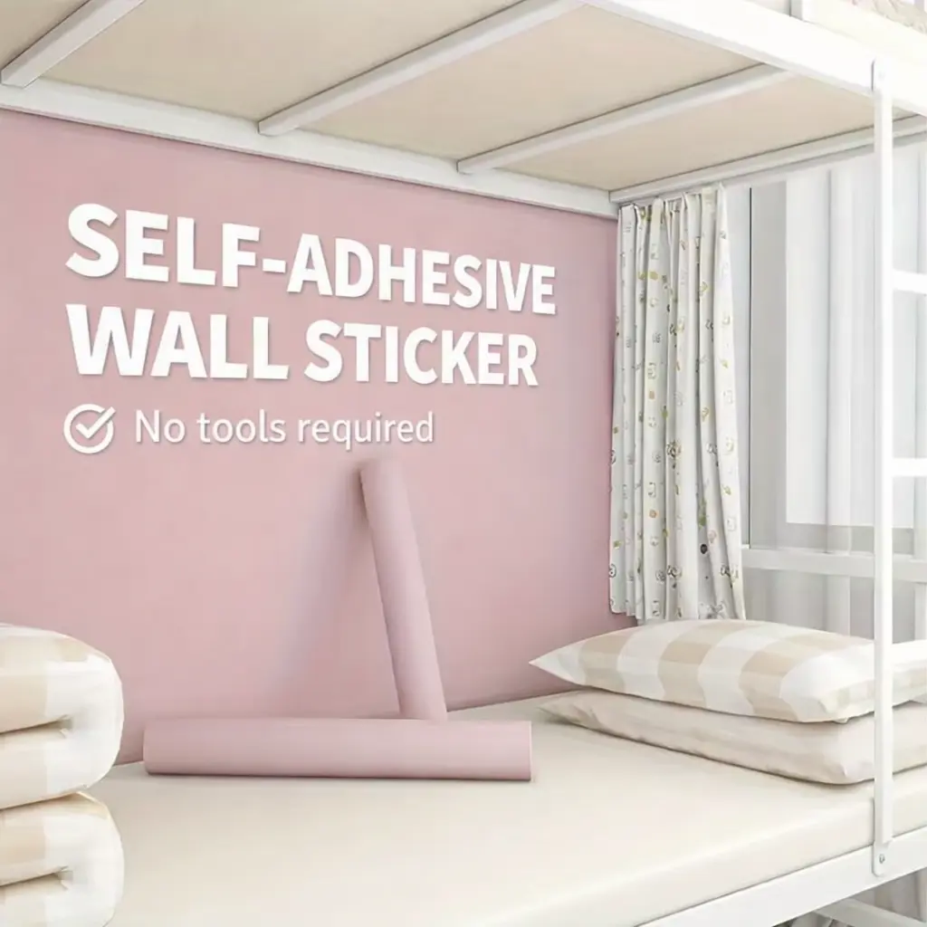 Peel and Stick Waterproof Wallpaper - Adhesive, 12 Muted Colors, Modern, Eco-Friendly, Removable, Moisture-Proof, No Glue, No Residue, Wipe-Clean Home Decor Sticker (1 Roll) for Bedroom, Living Room
