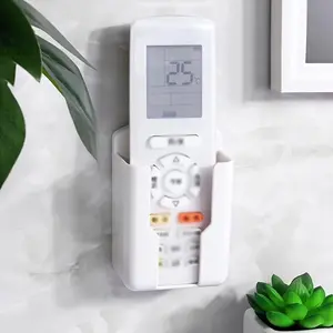 Remote Control Holder, Wall-Mounted Remote Storage Box, Organizer, Self-Adhesive No Drilling, Suitable for Living Room Bedroom Air Conditioning TV Fan Remotes