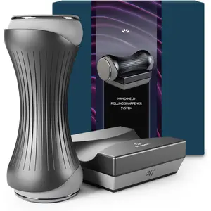 Rolling  Sharpener Kit, Aluminum Alloy  Sharpening System with  Base,  4 Sharpening Angles  Sharpener Set with Industry  for All Chef and Kitchen