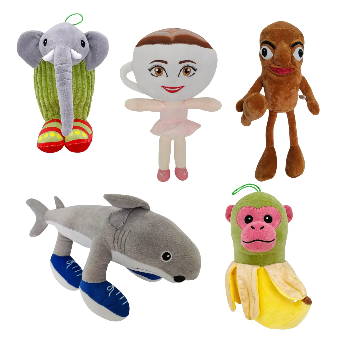 Viral 5Pcs Brainrot Meme Plushies Set. Featuring Ballerina Cappuccina. Soft Funny Comfort Plush Toys Cozy Room Decor. Ultimate Birthday Gag Gift Graduation Summer Camp for Teens Gen Z 2026 SummerWins DealsForYouDays.